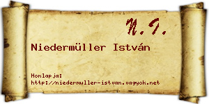 Niedermüller István névjegykártya