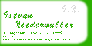 istvan niedermuller business card