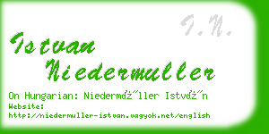 istvan niedermuller business card